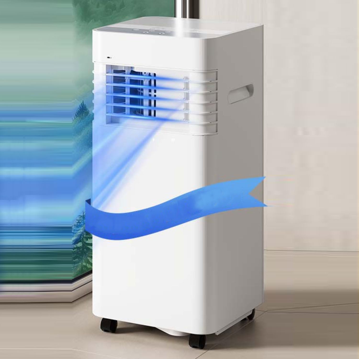 Portable Air Conditioner 12000 BTU Cooling Fan with Dehumidifier, Remote Control, Window Kit, Oscillating AC Unit for Home Office Bedroom