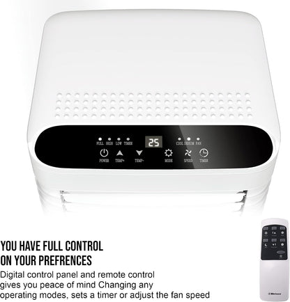 Belaco 9000 BTU Air Conditioning Unit 4in1 Cooling Portable Air Conditioner | With Fan & Dehumidifier Modes, Includes Window Kit for Easy Setup, Good Housekeeping Institute Approved