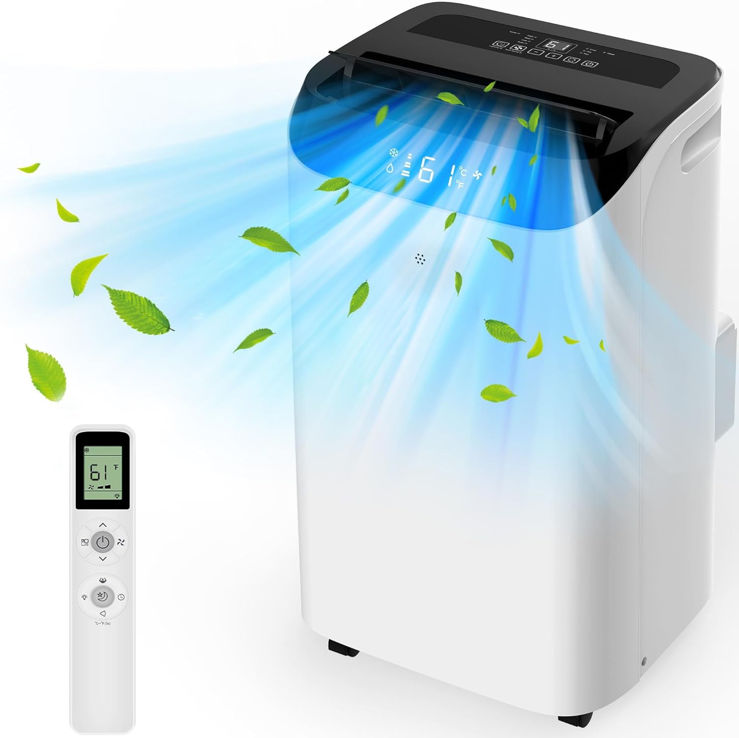 Mobile Air Conditioner 14000 BTU with Remote Control, 3-in-1 AC Unit with Fan and Dehumidifier, Cools Room up to 200 m², Mode