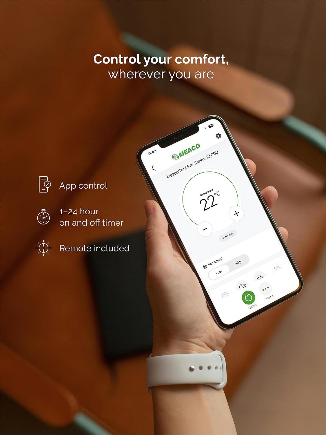 Meaco MeacoCool Pro Series 10,000 Portable Air Conditioner - Wi-Fi enabled with Meaco App, Low Energy, Low Noise, Free Flexible Window Kit