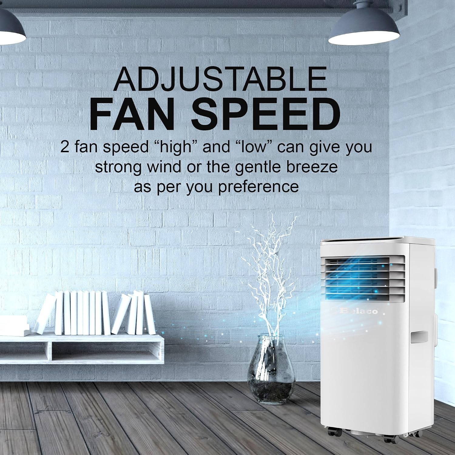 Belaco 9000 BTU Air Conditioning Unit 4in1 Cooling Portable Air Conditioner | With Fan & Dehumidifier Modes, Includes Window Kit for Easy Setup, Good Housekeeping Institute Approved